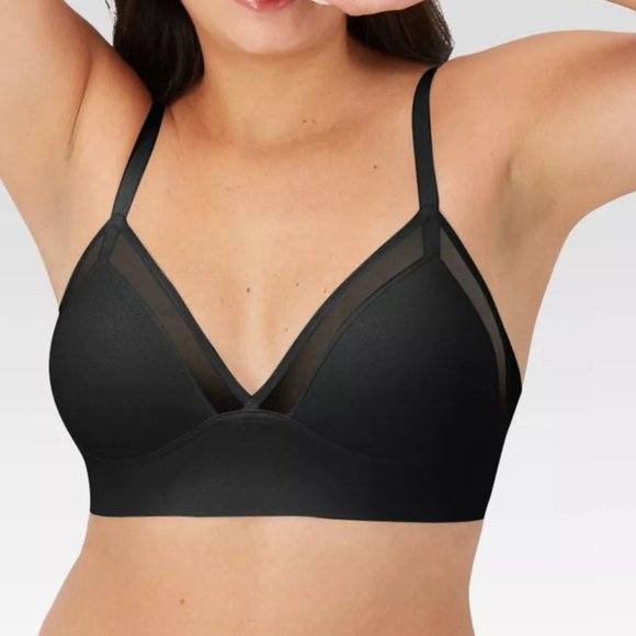 Maidenform Other - Sexy Maidenform M Women's Mesh Bralette MBT105 Black and White XL (DD) NWT